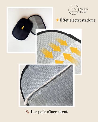 Gant Ramasse-Poils       Effet Électrostatique